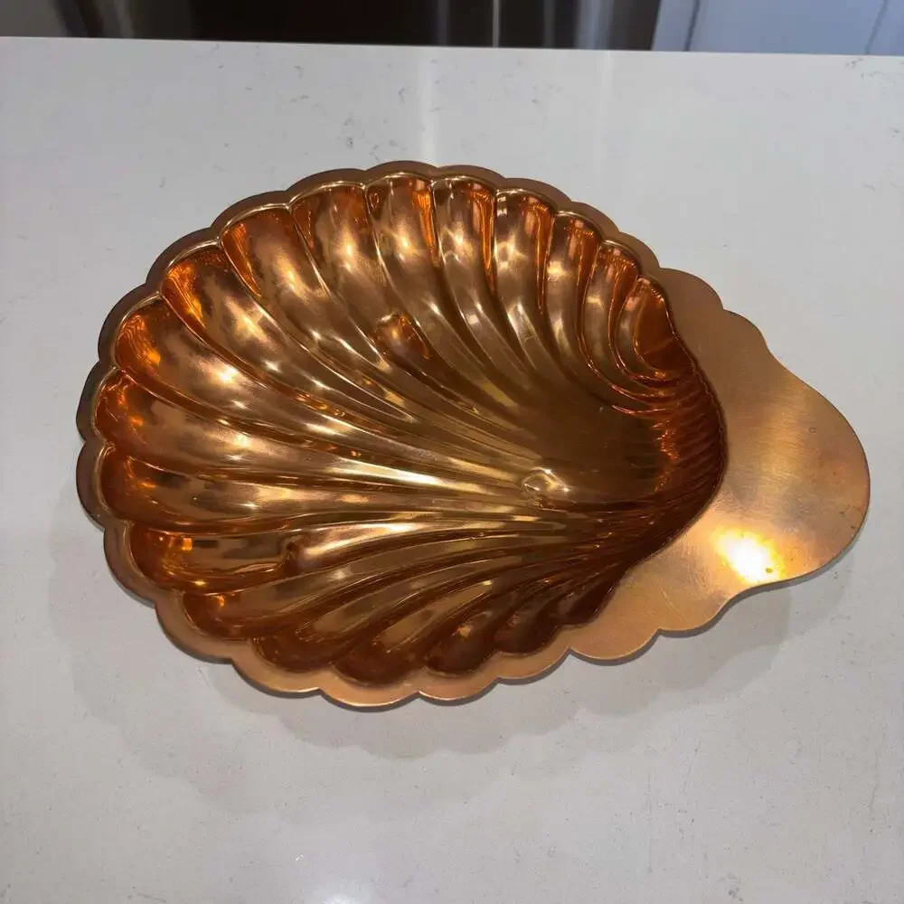 Vintage Coppercraft Guild Shell-Shaped Copper Serving Dish or Bowl